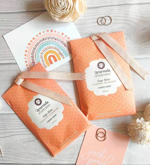 Sage Mint Ayurveda  Potpourri Perfume Hanging Sachet (Set of 4) by Song of India