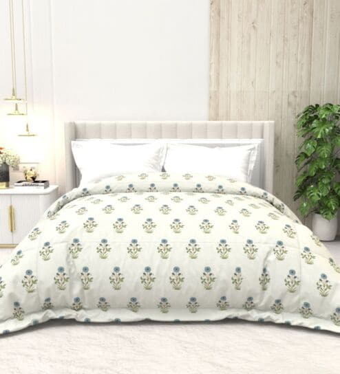 Sage Sprig AC Comforter Double Bed Size 225cmx250cm