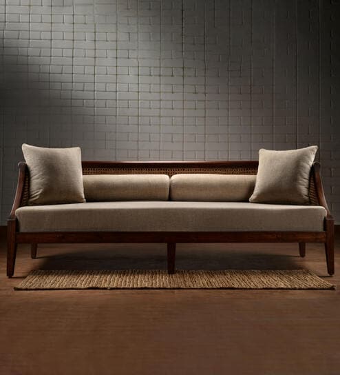 Buy Armada Three Seater Sofa in Beige Colour by Nilkamal Online