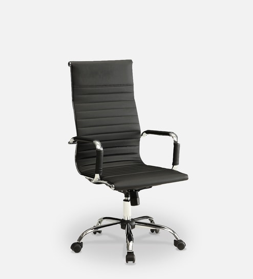 Saint Leatherette Executive Chair in Black Colour