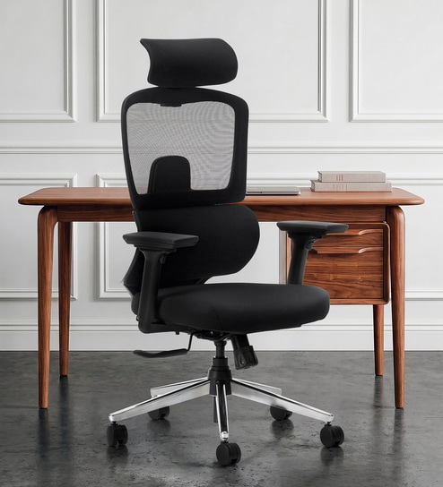 Sama Office Chair with 4D Armrests and Multi-lock mechanism in Black colour