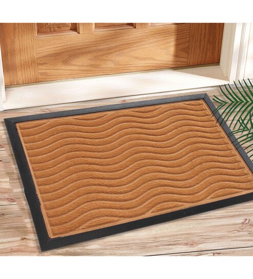 Buy Beige Coir 24 X 16 Inch Outdoor Decorative Heavy Duty Mat By