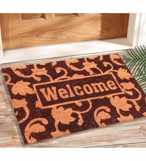 Buy Brown Coir 24 X 16 Inch Outdoor Heavy Duty Mat By Saral Home