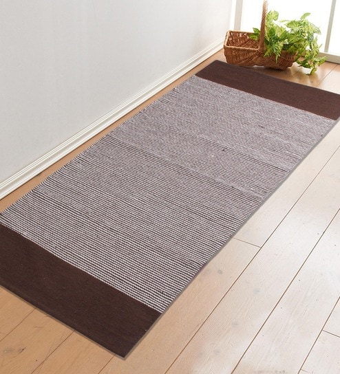 Buy Brown Cotton 68 X 28 Inch Premium Quality Yoga Mat By Saral