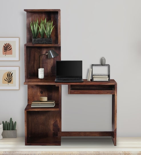 Savona Sheesham Wood Writing Table In Scratch Resistant Provincial Teak Finish