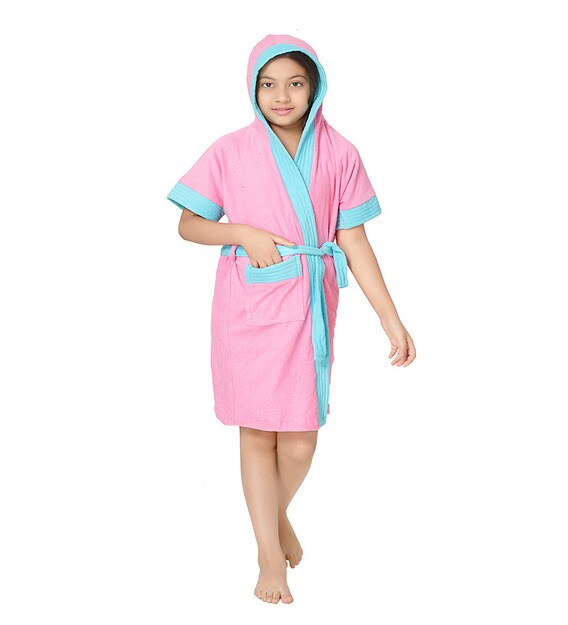 Buy Pink 12 Years Girls Bathrobe by Sand Dune Online Kids Bathrobes