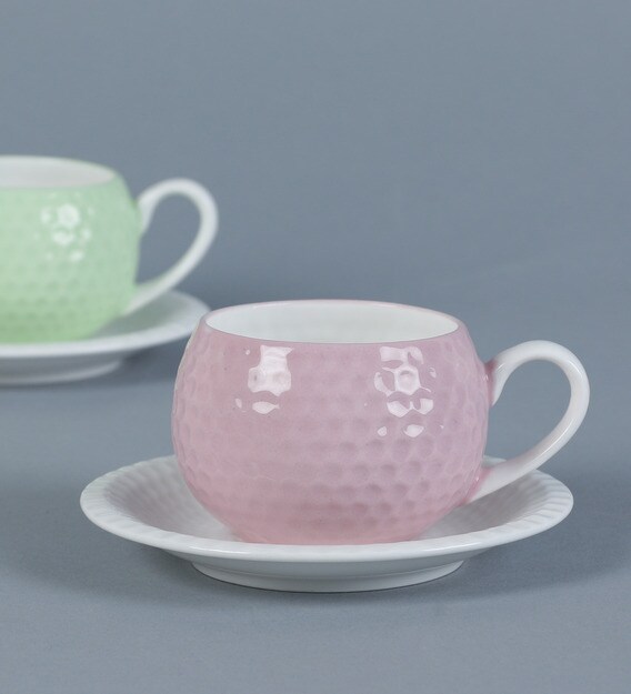 Buy Sanjeev Kapoor's Spice Cups & Saucers Set of 6 Online Bone