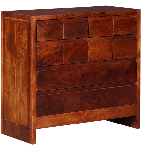 Buy Oakland Solid Wood Chest of Drawers in Honey Oak Finish