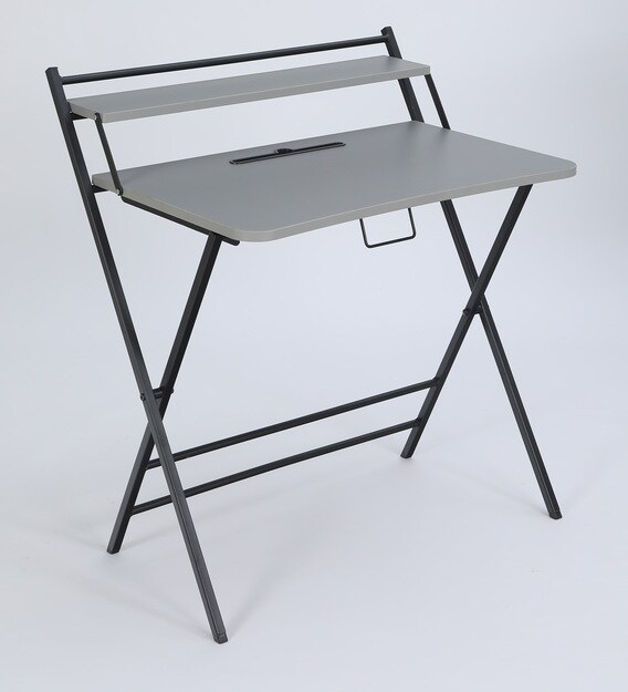 Buy Sato Folding Writing Table in Grey Colour Mintwud by Pepperfry Online Modern Writing