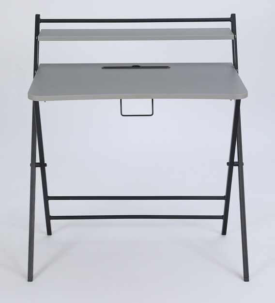 Buy Sato Folding Writing Table in Grey Colour Mintwud by Pepperfry