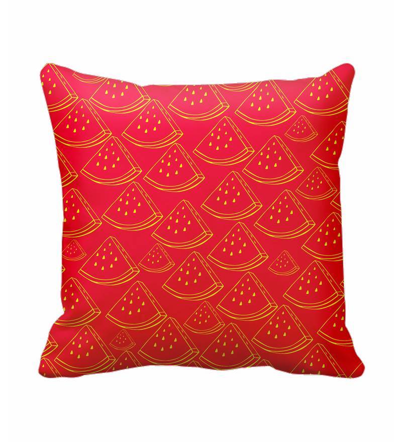 Buy SajawatHomes Red Background Cut Watermelon Cushion Cover Online -  Abstract Cushion Covers - Furnishings - Home Decor - Pepperfry Product