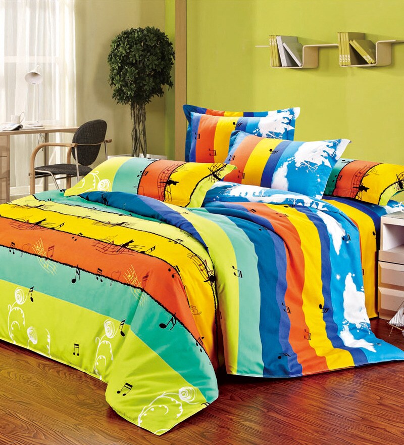 Buy StoryHome Vibrant Music Double Bedsheet Set Online Bed Sheets