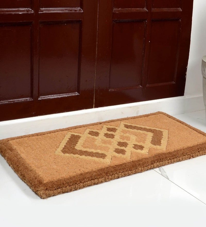 Buy Yellow Coir Stain Resistant Door Mats 36 X 18 Inches By Saral