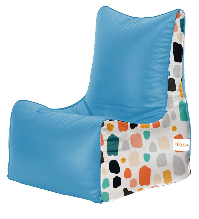 Buy Sattva Raindrops Printed Kids XXL Chair Bean Bag with Beans in