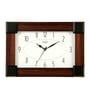Safal Quartz Brown N White Rectangle Wall Clock