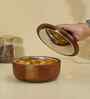 Saaj Brown Wooden Casserole