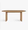 Saanra 6 Seater Dining Table In Light Mango Wire Brush