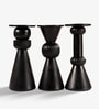 Saanra Side Table Set Of 3 In Wire Brush Matt Black