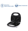 Sabichi 2 Slices 750W White Sandwich Grill (Model No: 98337)
