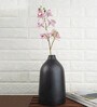 Sable Bud Black Ceramic Table Vase