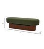 Sablon Fabric Bench In Olive Colour