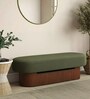 Sablon Fabric Bench In Olive Colour