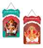 Set of 2  Lord Ganesha Wooden Wall Hanging