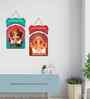 Set of 2  Lord Ganesha Wooden Wall Hanging