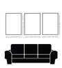 Cow Canvas Collection Printed Wall Painting Set of 3 Black Frame