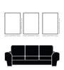 Cow Canvas Collection Printed Wall Painting Set of 3 Black Frame