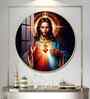 Sacred Presence Of Jesus Acrylic Round Wall Art