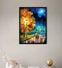 Sad Lovers Rain Multicolour Synthetic Wood Framed Canvas Wall Painting