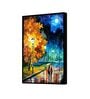 Sad Lovers Rain Multicolour Synthetic Wood Framed Canvas Wall Painting