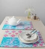 Sadabahaar Blue Handcrafted MDF (Set of 6) Placemat