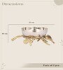 Floral Bowl-Silver/Gold (Pack Of 2)