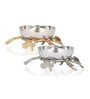 Floral Bowl-Silver/Gold (Pack Of 2)