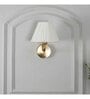 Sadie Shine Brass Metal Finish Wall Light With Pleated Shade