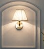 Sadie Shine Brass Metal Finish Wall Light With Pleated Shade