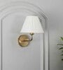 Sadie Shine Brass Metal Finish Wall Light With Pleated Shade