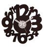 Brown Engineered Wood Analog Wall Clock