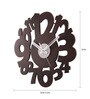 Brown Engineered Wood Analog Wall Clock