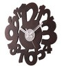 Brown Engineered Wood Analog Wall Clock