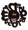Brown Engineered Wood Analog Wall Clock