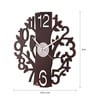 Brown Engineered Wood Analog Wall Clock