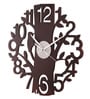 Brown Engineered Wood Analog Wall Clock