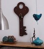 Key Shaped Brown Wood Key Holder