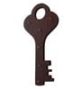 Key Shaped Brown Wood Key Holder