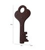 Key Shaped Brown Wood Key Holder