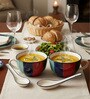 Saffron Indigo Delight Ceramic Bowl Set of 2(300ml Each)