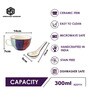 Saffron Indigo Delight Ceramic Bowl Set of 3(300ml Each)